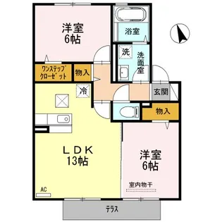 レスペート B棟【1階】の間取り
