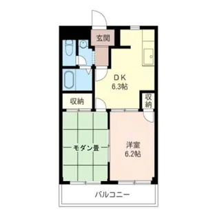 グリーンハイツ片倉【1階】の間取り