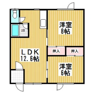 Kアパート【2階】の間取り