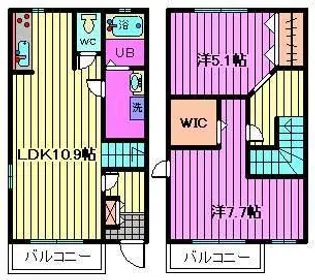 グレイス・ヒルズA棟の間取り