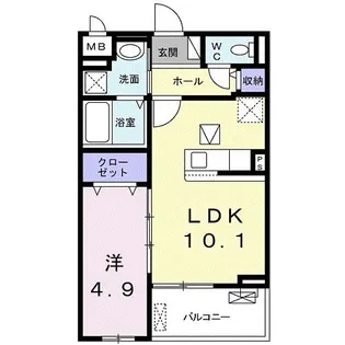 リエット・パラシオン【1階】の間取り