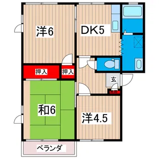 コーポファミールA【1階】の間取り