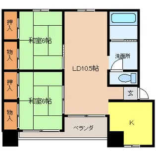 SDマンション【3階】の間取り