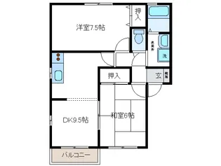 サニーホーム A【2階】の間取り