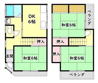 大阪府寝屋川市上神田1【一戸建】の間取り