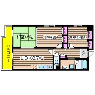 グラマシー立売堀【2階】の間取り