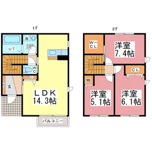 福井県福井市乾徳1【一戸建】の間取り