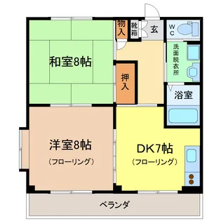 サンサイド高江【1階】の間取り