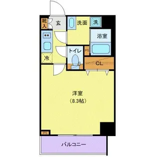 メイクスデザイン住吉【5階】の間取り