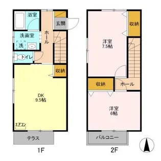 レピュート岡部 Aの間取り