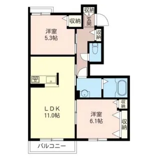 レフアB【1階】の間取り