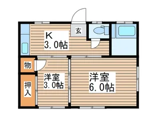小川ハイツ【1階】の間取り
