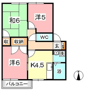 コーポ上野 A【1階】の間取り