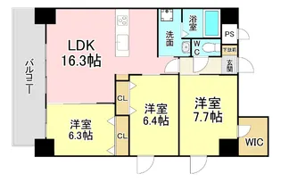 福岡県北九州市小倉北区田町【マンション】の間取り