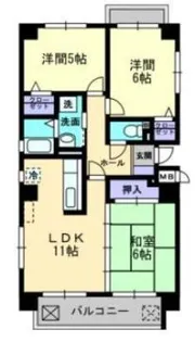 アーバン松浜【3階】の間取り