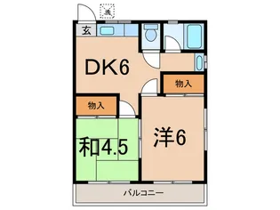 コ-ポラス原【2階】の間取り