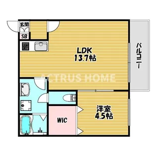 大阪府大阪市阿倍野区王子町1【アパート】の間取り