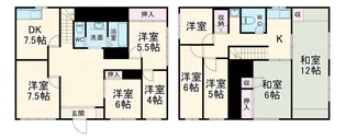 神奈川県横浜市金沢区富岡東5【一戸建】の間取り