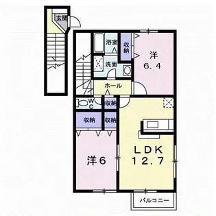 イースト丸亀【2階】の間取り