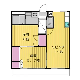 コーポルミナス【1階】の間取り
