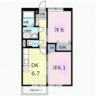 パインツリーC【2階】の間取り