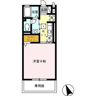 グランモア西風【1階】の間取り