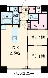 リビオメゾン芝浦【4階】の間取り