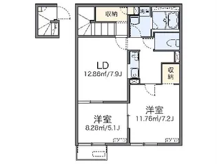 レオパレスサン【2階】の間取り