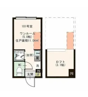 セレッソパティオ浜田山【1階】の間取り