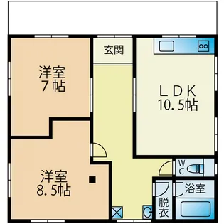 みそら2丁目 2階住居【2階】の間取り