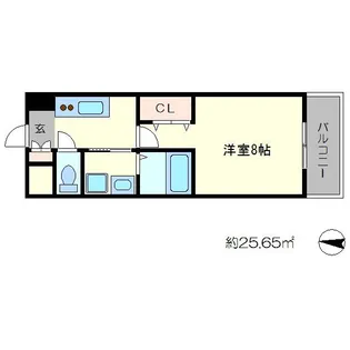 カスタリア京都西大路【3階】の間取り