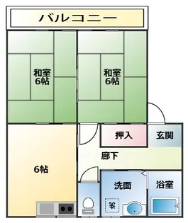 ヒルハイツ【2階】の間取り