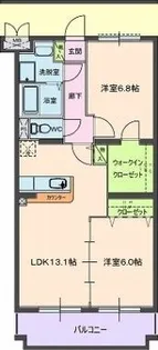 エスぺランサA&K【2階】の間取り