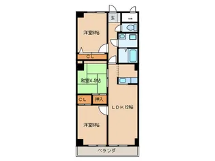 プレジデントモリス【6階】の間取り