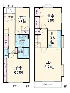 千葉県市川市塩焼1【一戸建】の間取り