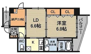 アーバンテラス新大阪【2階】の間取り