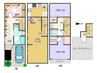 東京都世田谷区奥沢4【一戸建】の間取り