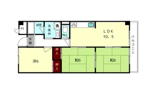 メゾン佐保A【1階】の間取り