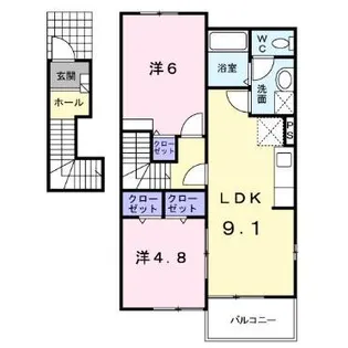 シャルマンI【2階】の間取り