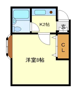 シャトー鶴【1階】の間取り