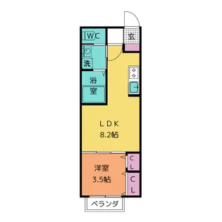 フルール黒松【1階】の間取り