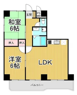 白峰コーポ【3階】の間取り