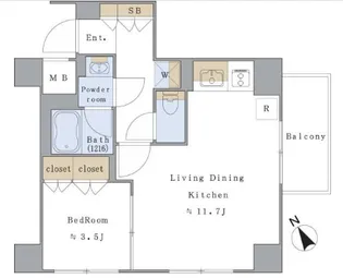 1LDKの間取り画像