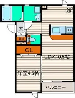 ラ・グラシューズ【2階】の間取り