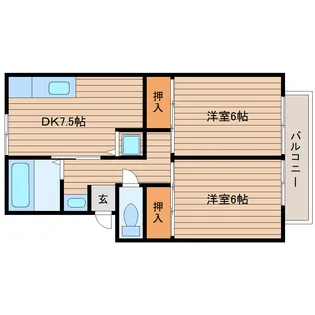 セジュール向陽台【2階】の間取り