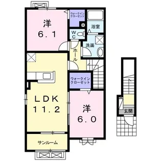 サンリット ガーデン【2階】の間取り