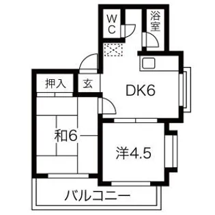 クオーレ稲島【4階】の間取り
