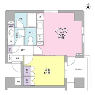 東京都中野区本町4【マンション】の間取り