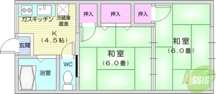 万寿荘【1階】の間取り