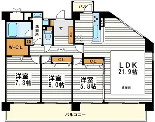 ノアエブラン【7階】の間取り